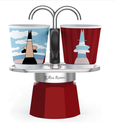 Coffret machine à expresso Mini Express Magrite + 2 tasses à expresso