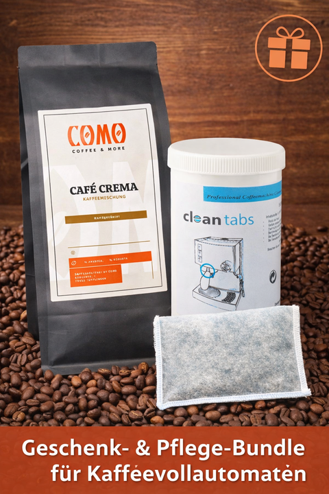 Kaffeevollautomaten Geschenkset – Crema Blend 1000g & Pflege Essentials